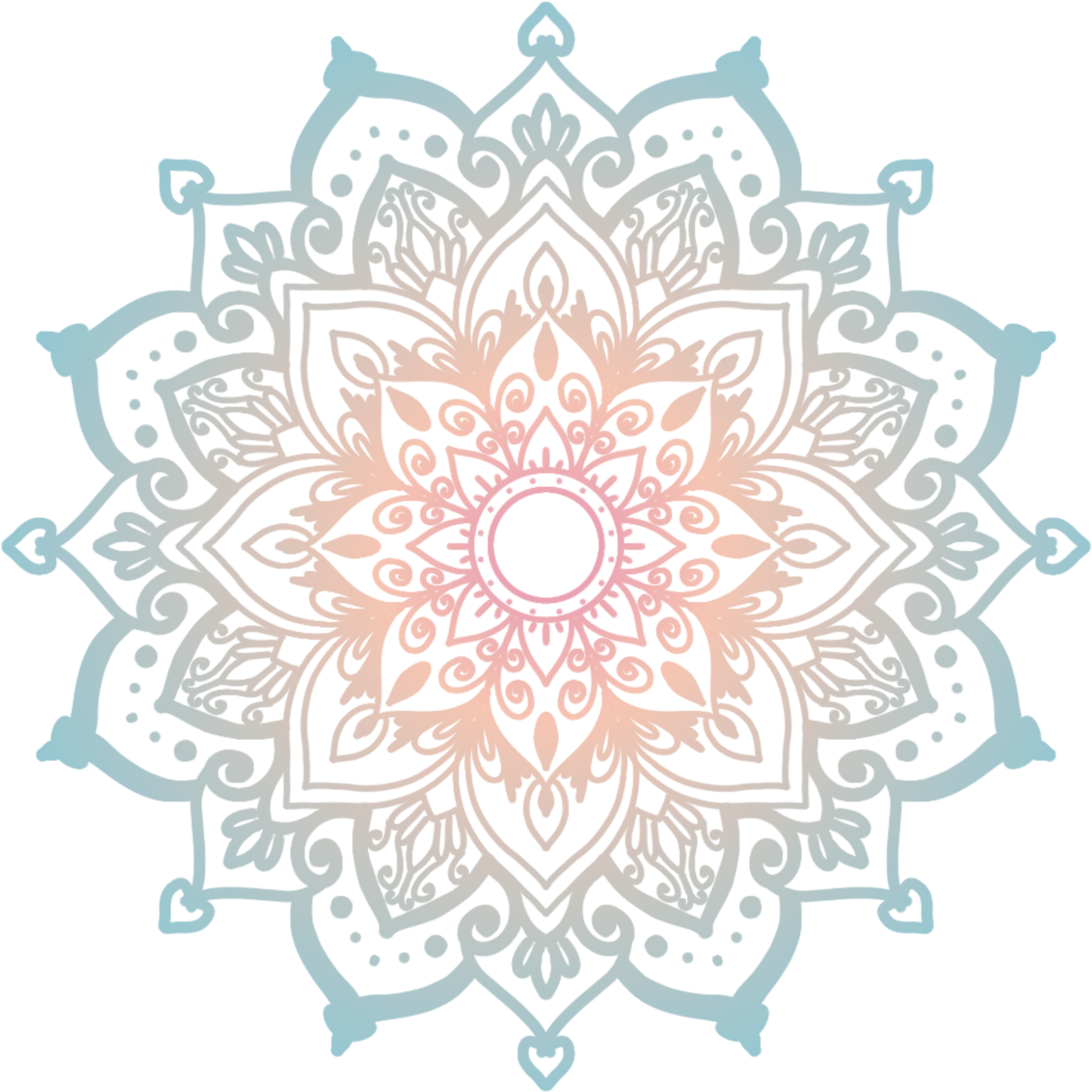 Mandala Blue Colored
